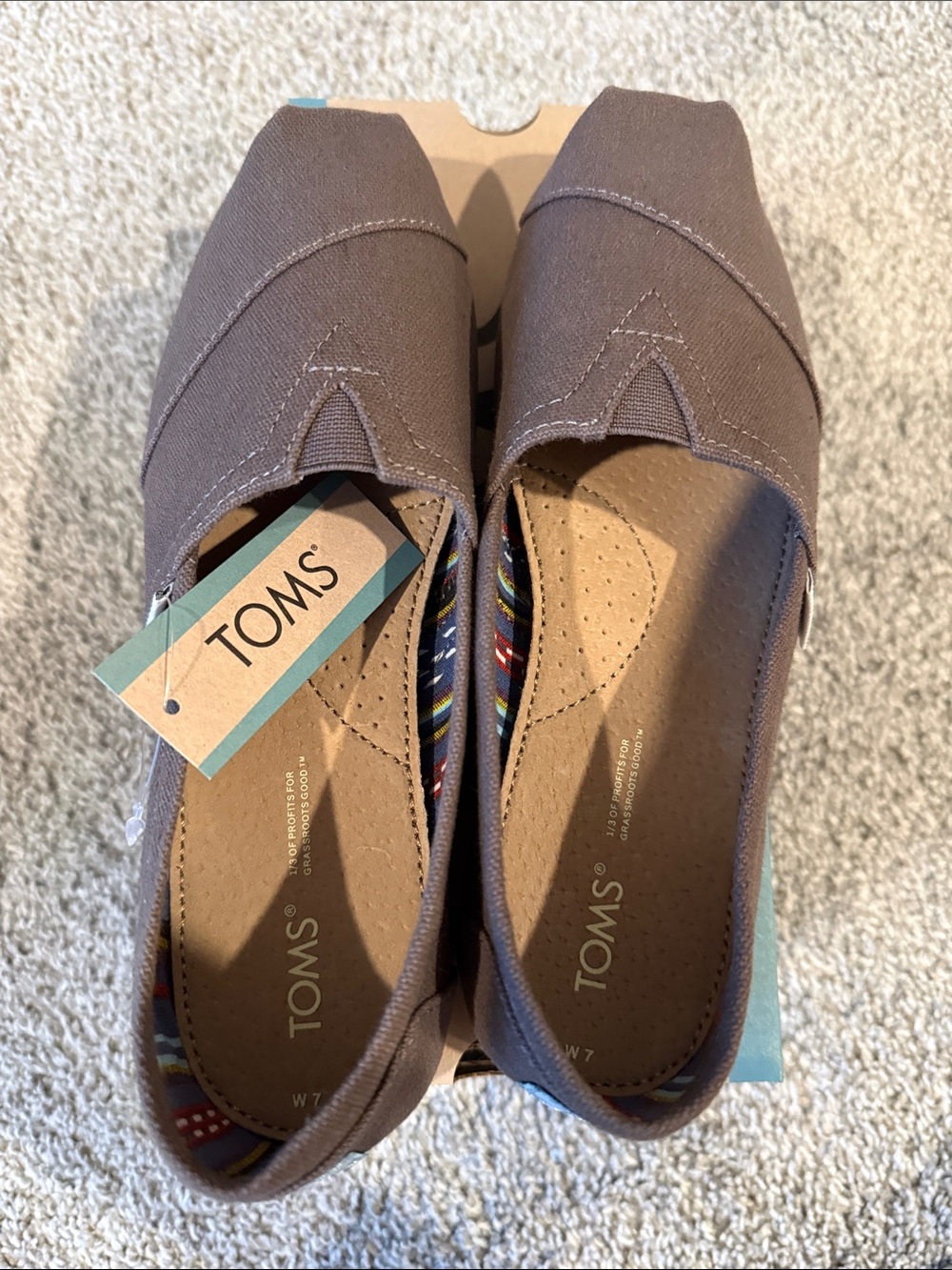 TOMS Women's Slip-On Canvas Flats - Ash